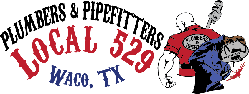 United Association Plumbers & Pipefitters Local 529, Waco, Texas Union logo